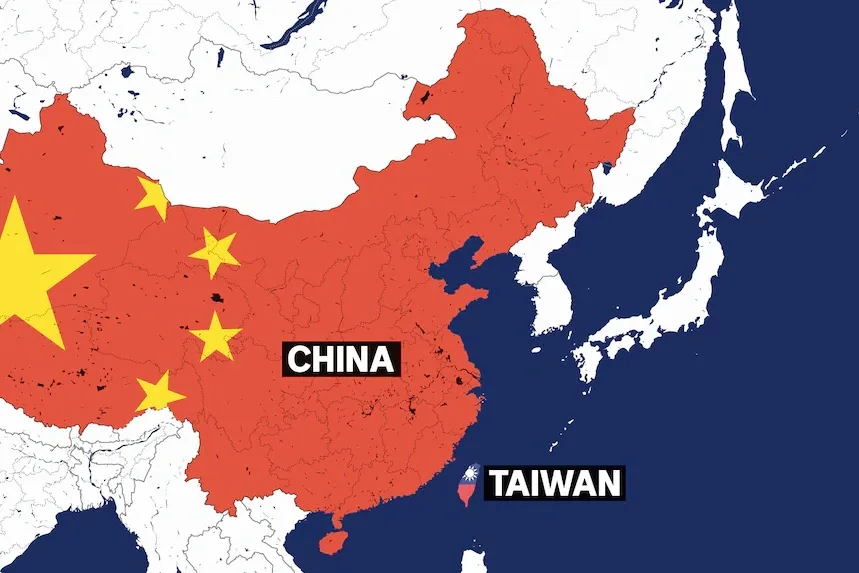China and Taiwan Map