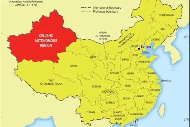 xinjiang autonomous region map